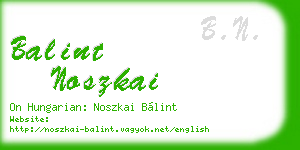 balint noszkai business card